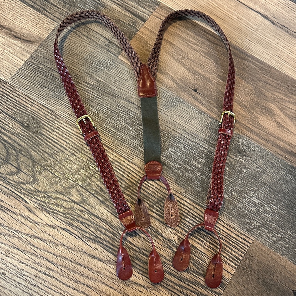 Beautiful Braided Leather Suspenders - made in Argentina